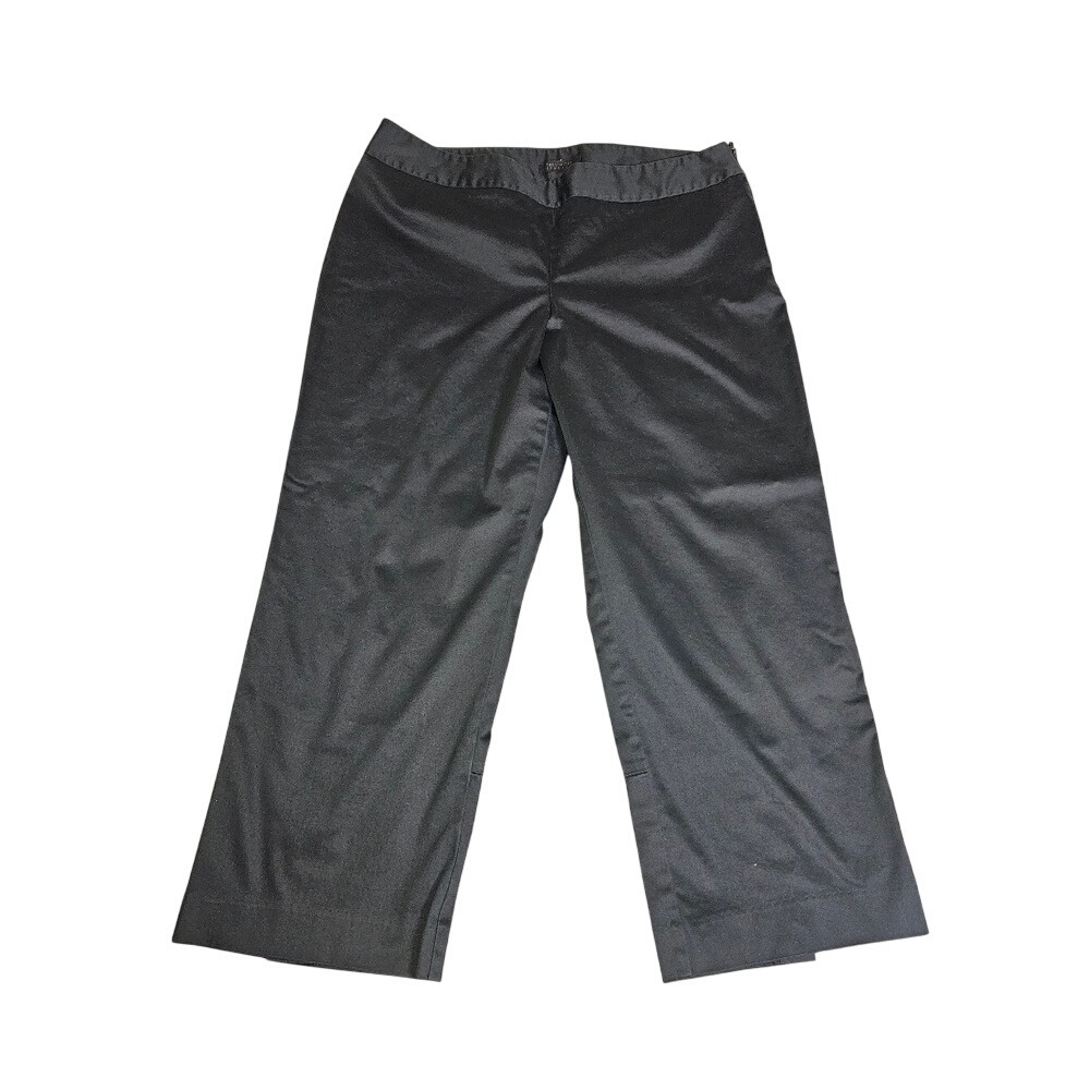 The Limited Black Cropped Stretch Pants with 3 button detail at bottom. Size 14